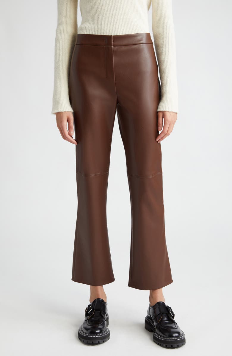 Max Mara Sublime Coated Jersey Flare Leg Ankle Pants, Main, color, 