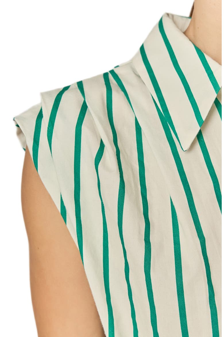 Stripe Sleeveless Dress, Alternate, color, GREEN STRIPE