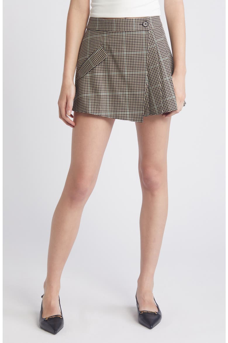 Adriana Check Miniskirt, Main, color, TEAL MULTI CHECK