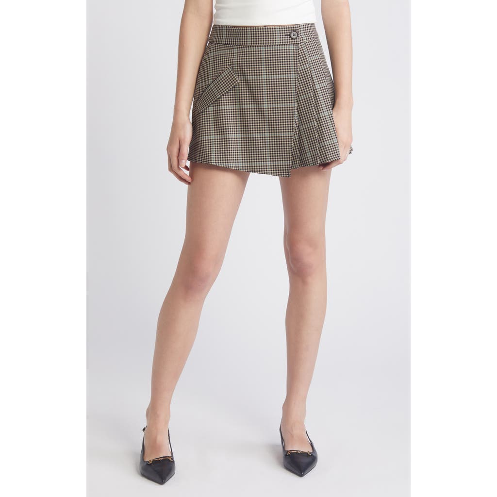 Rails Adriana Check Miniskirt In Teal Multi Check