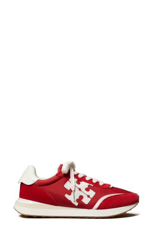 Shop Tory Burch Destiny Trainer Sneaker In Tory Red/tory Red/purity