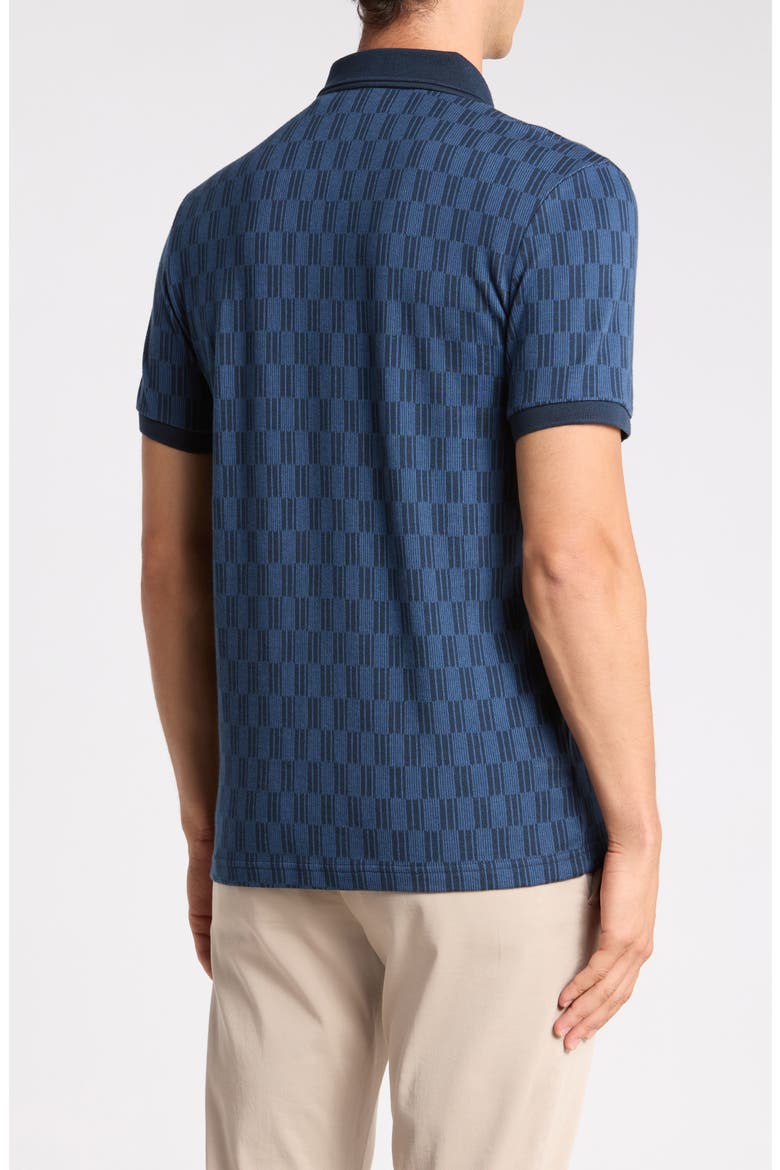Jacquard Rectangle Geo Polo, Alternate, color, DARK SAPPHIRE