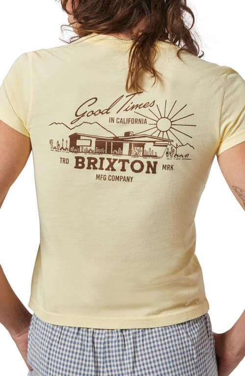 Brixton Good Times Cotton Graphic T-shirt In Panna Cotta