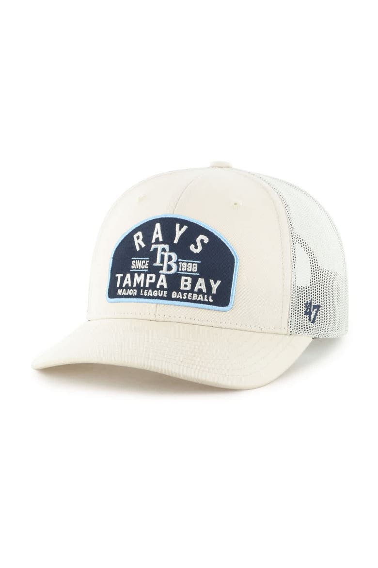 Men's '47  Cream Tampa Bay Rays Leland Adjustable Trucker Hat, Main, color, Cream