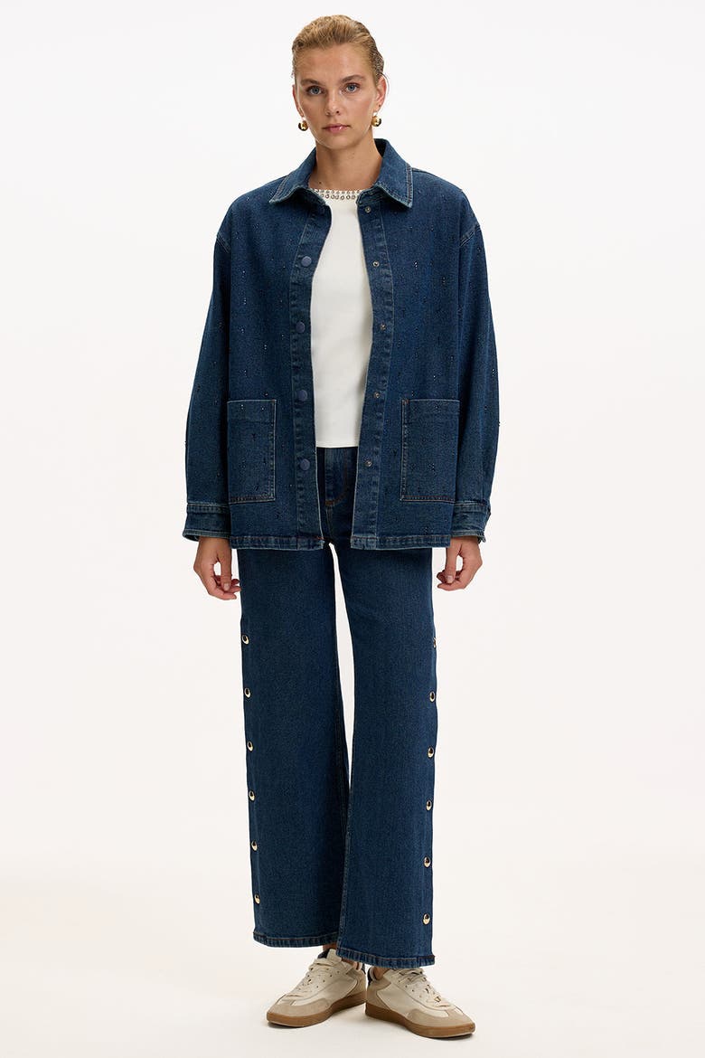Jazmyne Denim Jacket, Main, color, INDIGO
