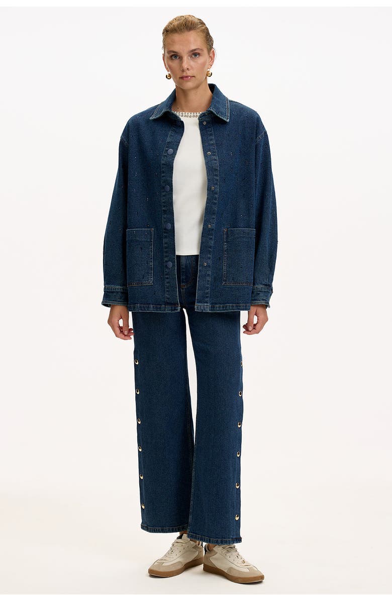 Exquise Jazmyne Denim Jacket, Main, color, Indigo