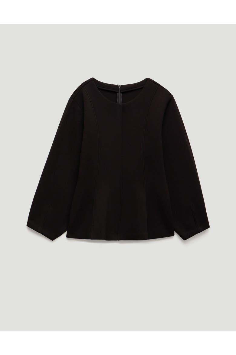 Seam Detail Smart Jersey Top, Alternate, color, Black