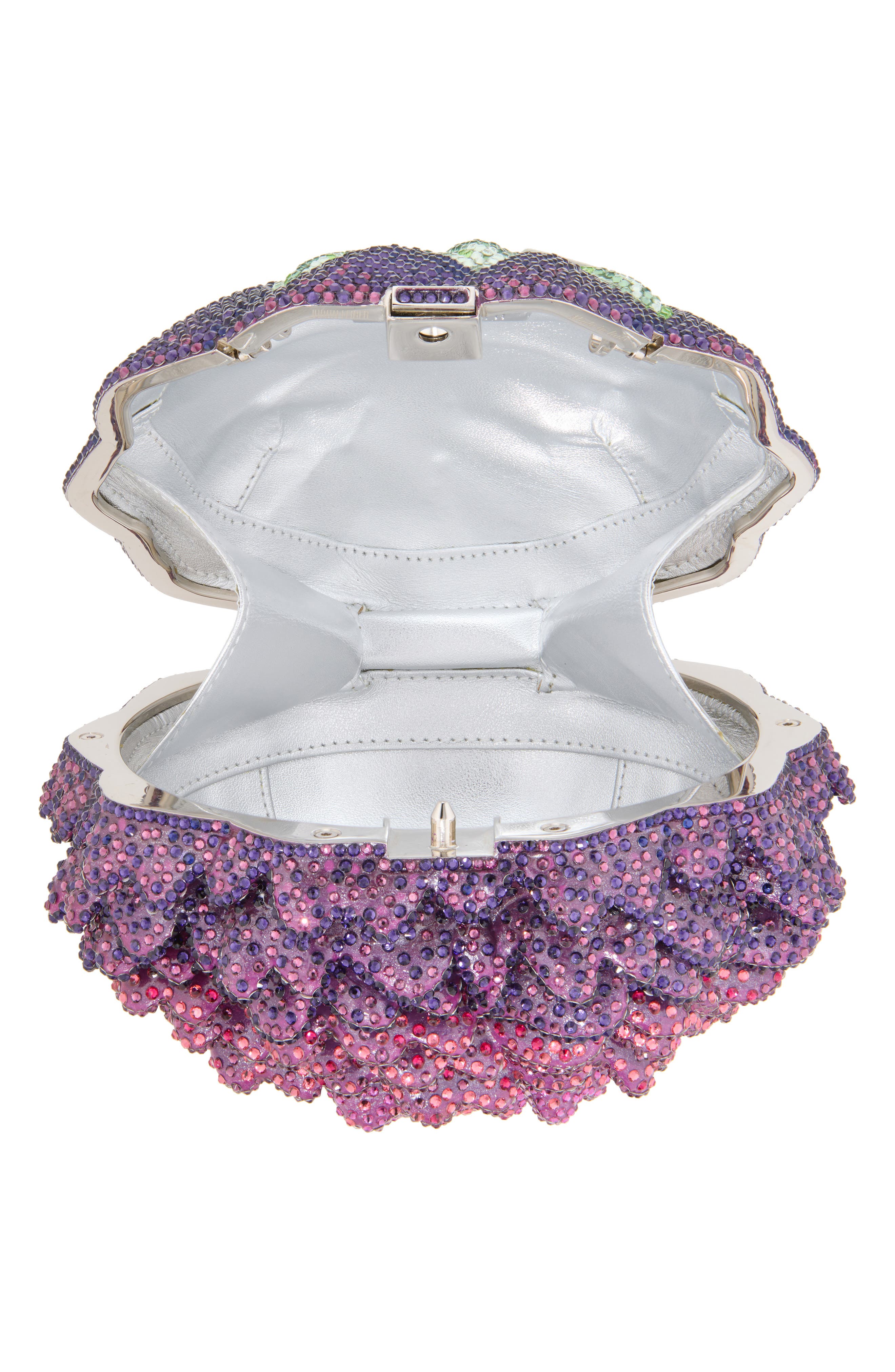 Belladonna Peony Clutch, Alternate, color, SILVER AMETHYST MULTI