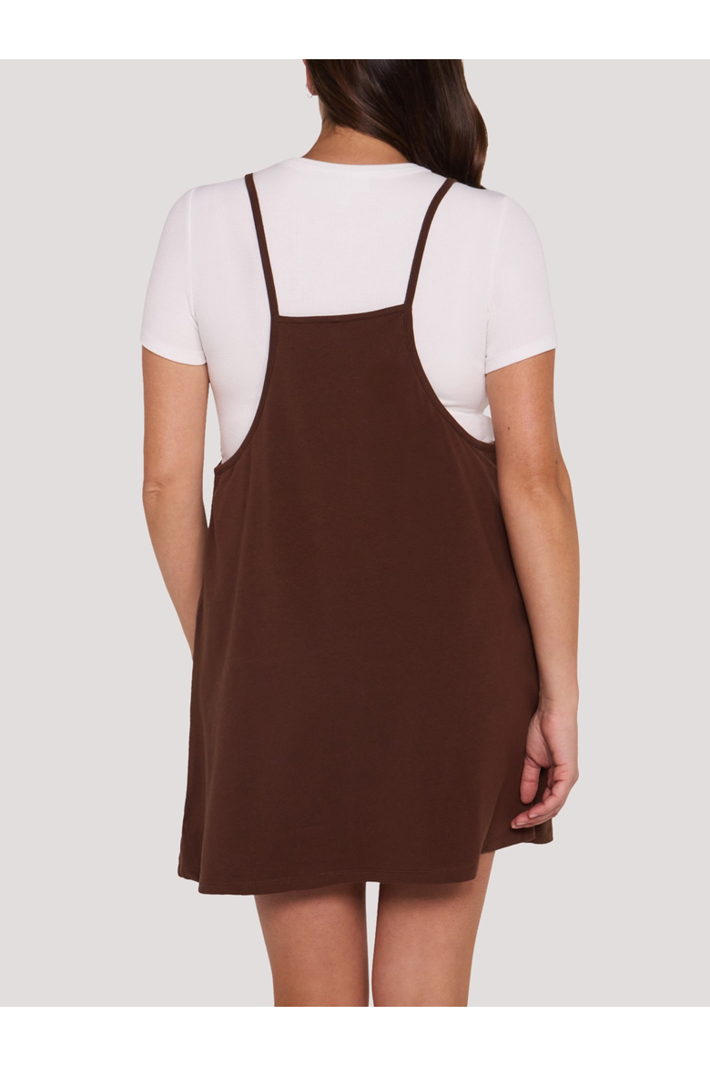 Sleeveless Relaxed Fit Dress Romper, Alternate, color, Potting Soil
