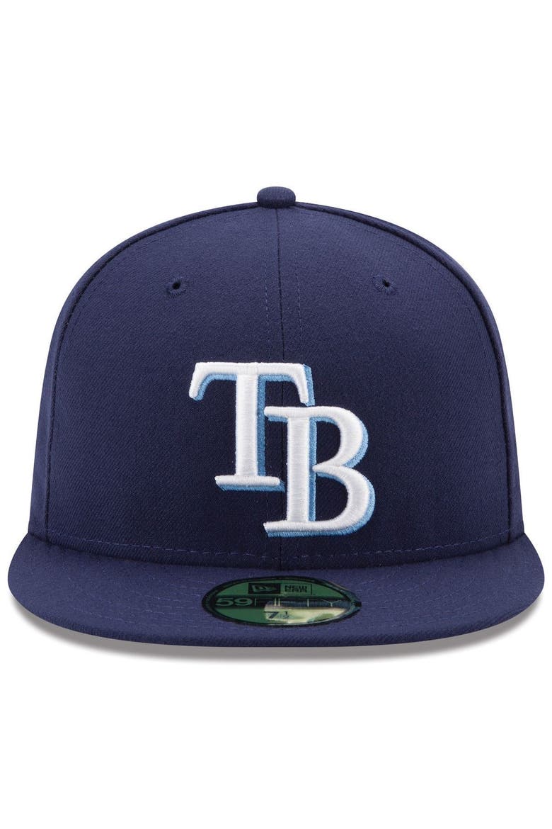 Men's New Era Navy Tampa Bay Rays Game Authentic Collection On-Field 59FIFTY Fitted Hat, Alternate, color, NAVY