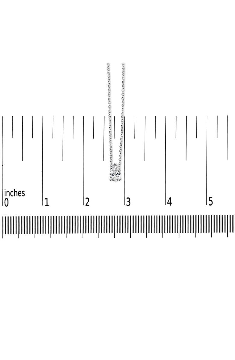 Haus of Brilliance 14K White Gold 1/2 Cttw Pear Shape Lab-Grown Diamond Solitaire Pendant Necklace, Alternate, color, White