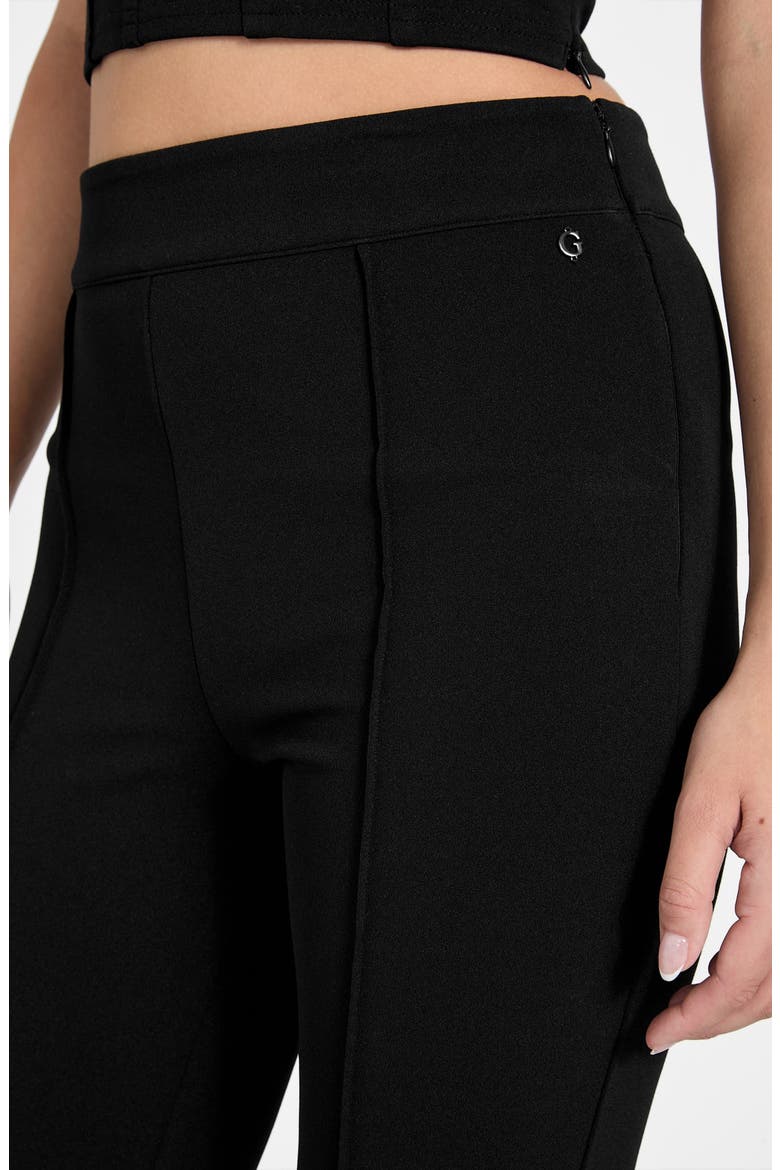 Evelina Flare Leg Stretch Pants, Alternate, color, BLACK