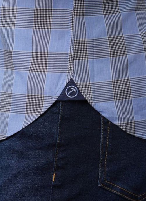 Hammer Made Sharkfin Tailored Fit Button Down Shirt In Blue