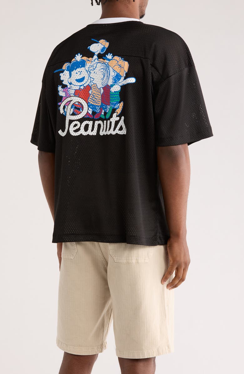 The Forecast Agency Peanuts Snoopy Jersey T-Shirt, Alternate, color, Black