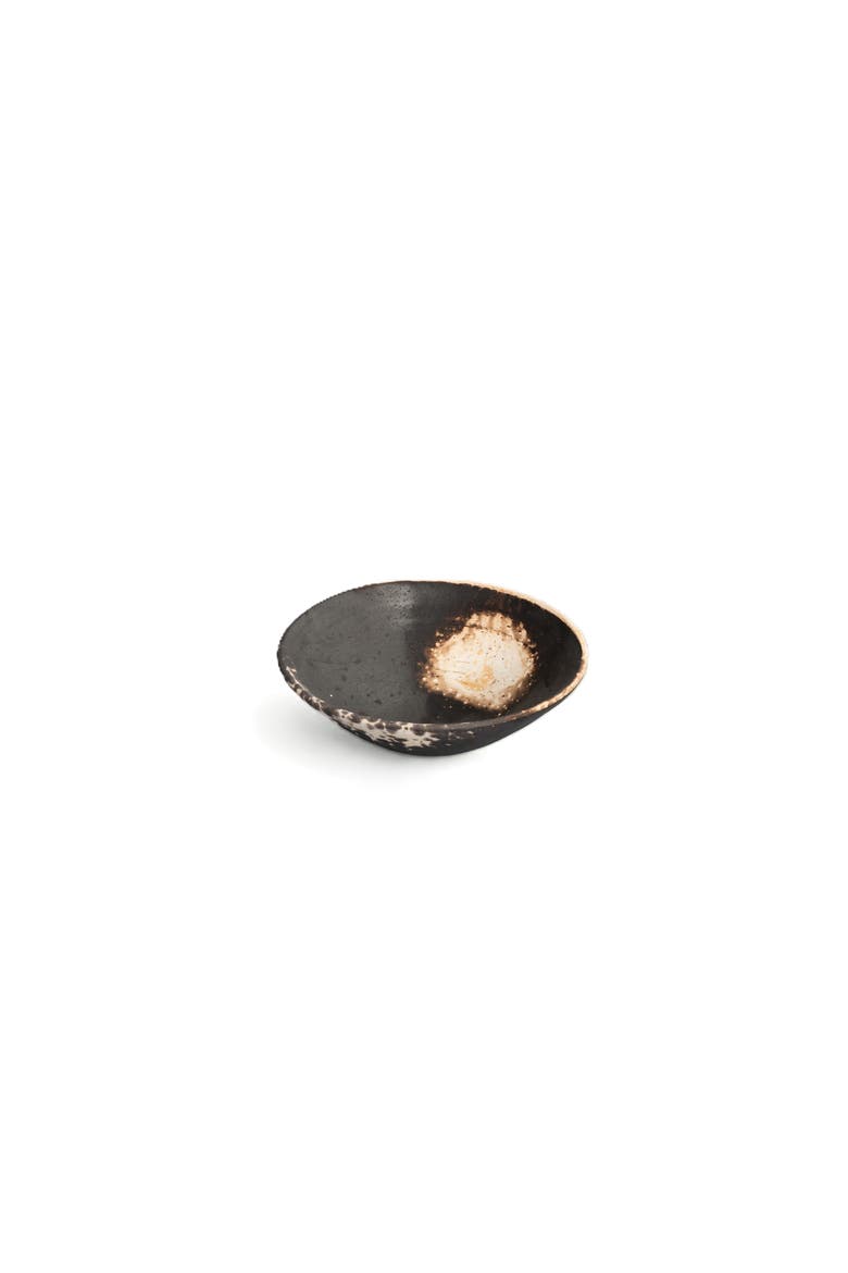 Raku handmade Serving Bowl, Alternate, color, Black