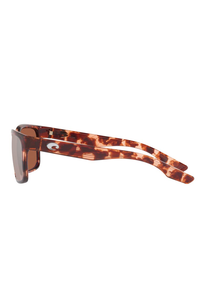 Palmas 57mm Polarized Rectangular Sunglasses, Alternate, color, COPPER