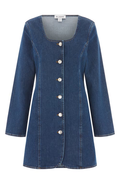 Aligne Pax Denim Minidress In Black