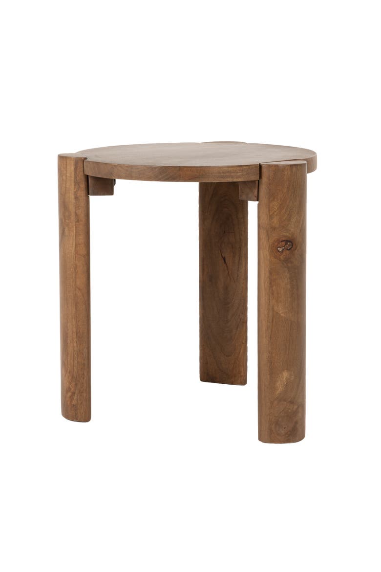 Round Side Table, Main, color, Brown