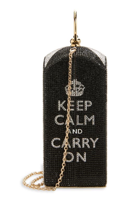 Judith Leiber Couture Rectangle Dome Do Not Disturb Crystal Embellished Clutch In Multi