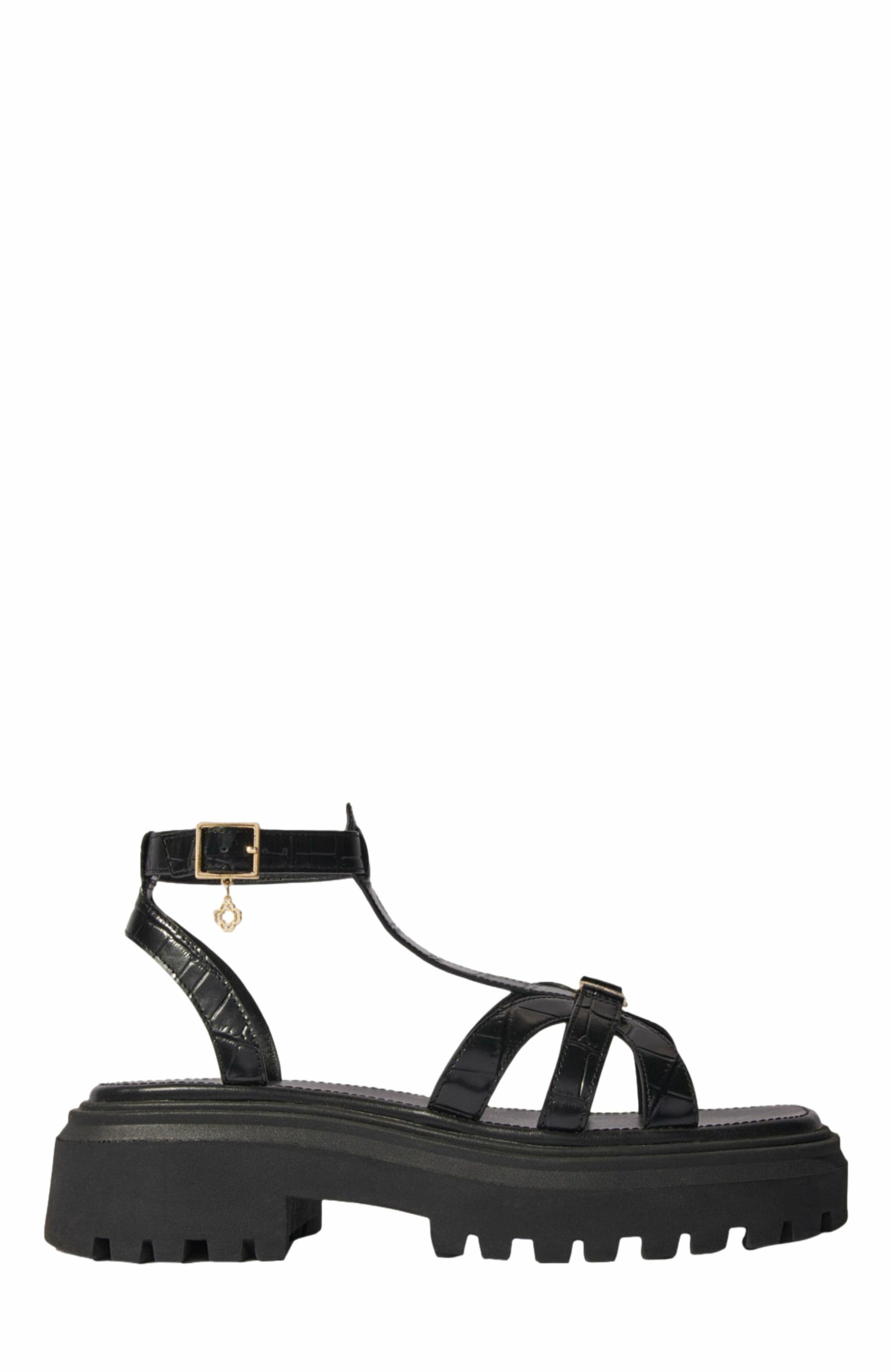 maje Flat sandals with tread, Main, color, 