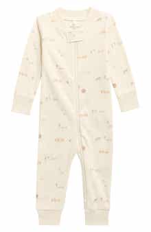 Print Zip Organic Cotton Romper