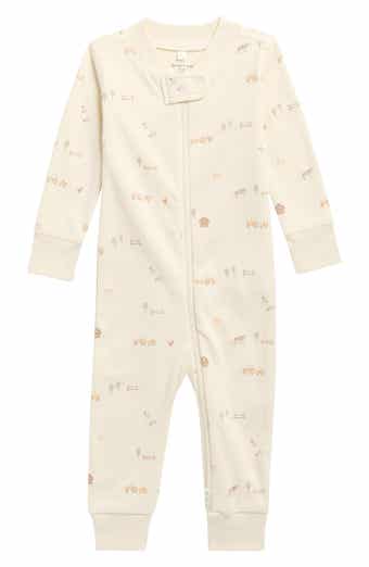 Print Zip Organic Cotton Romper