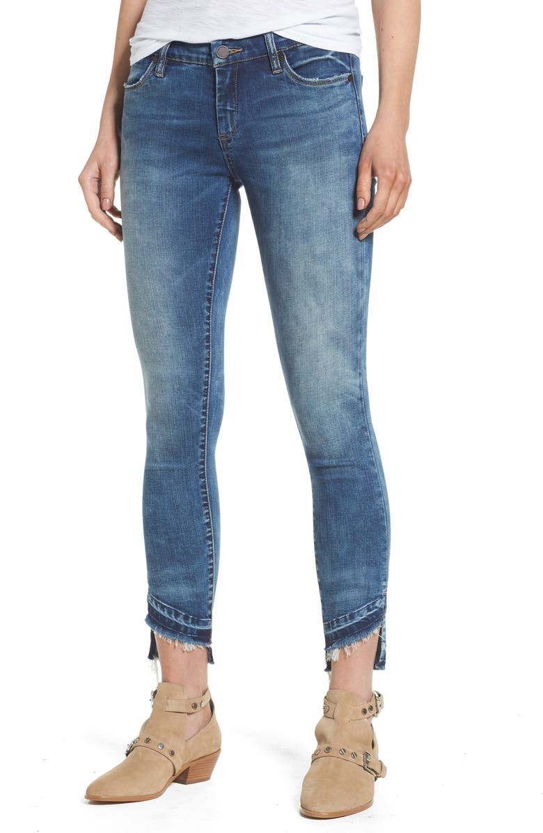 BLANKNYC Step Hem Skinny Jeans, Main, color, 