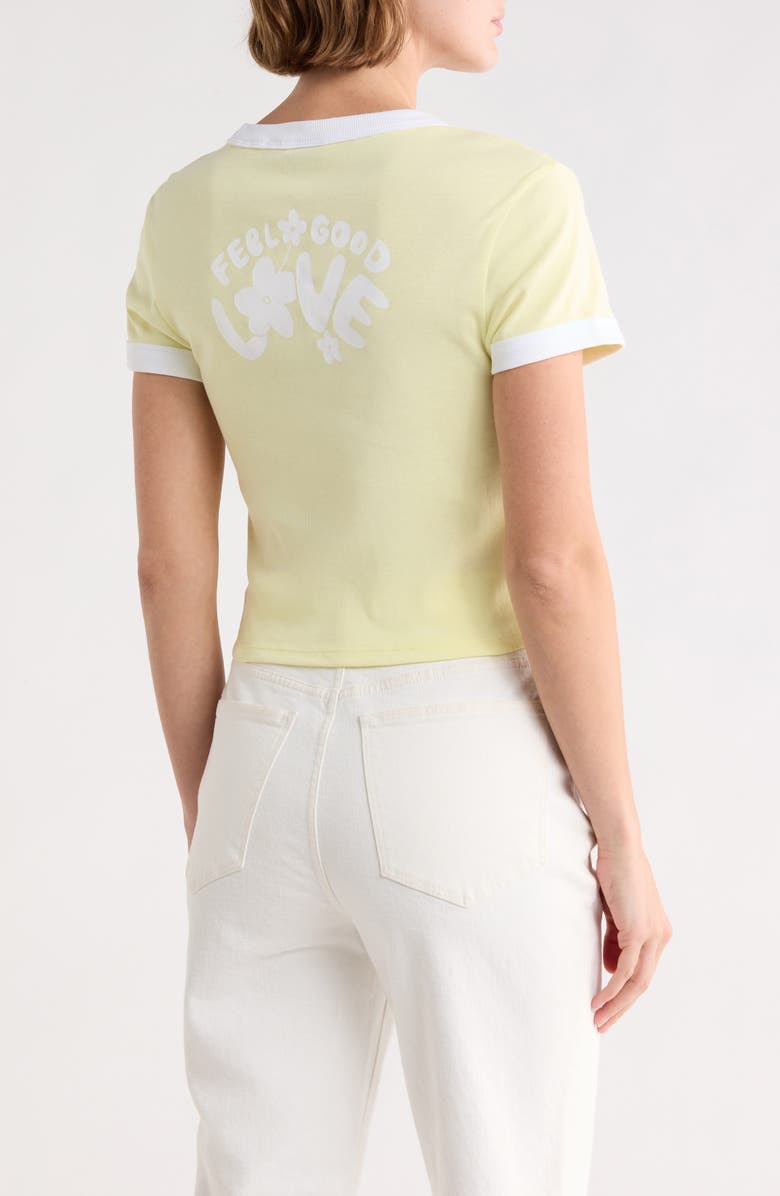 BOSS Dalia Cropped Cotton T-Shirt, Alternate, color, Light/ Pastel Yellow