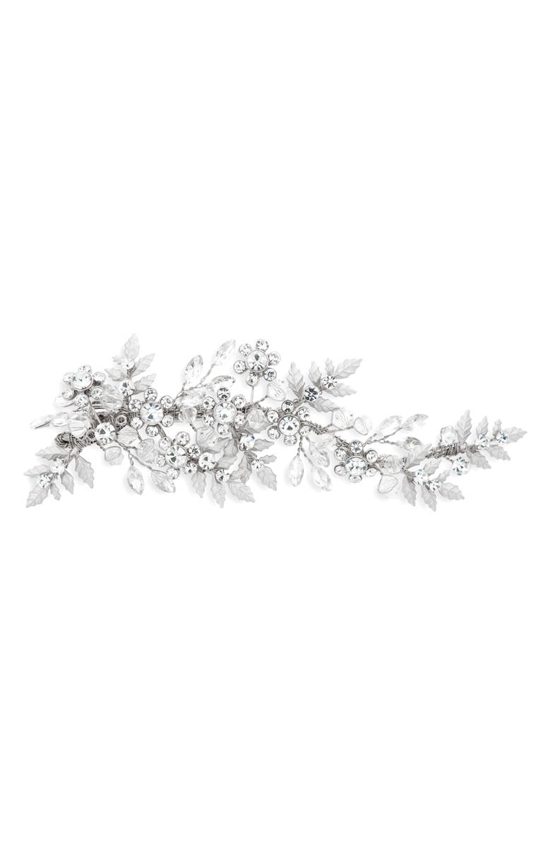 Brides & Hairpins Miron Crystal Hair Clip, Main, color, Silver