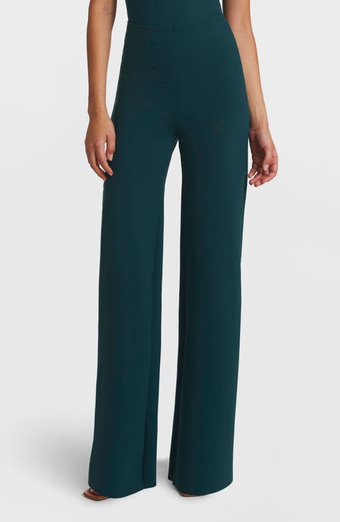 Wide Leg Neoprene Leggings