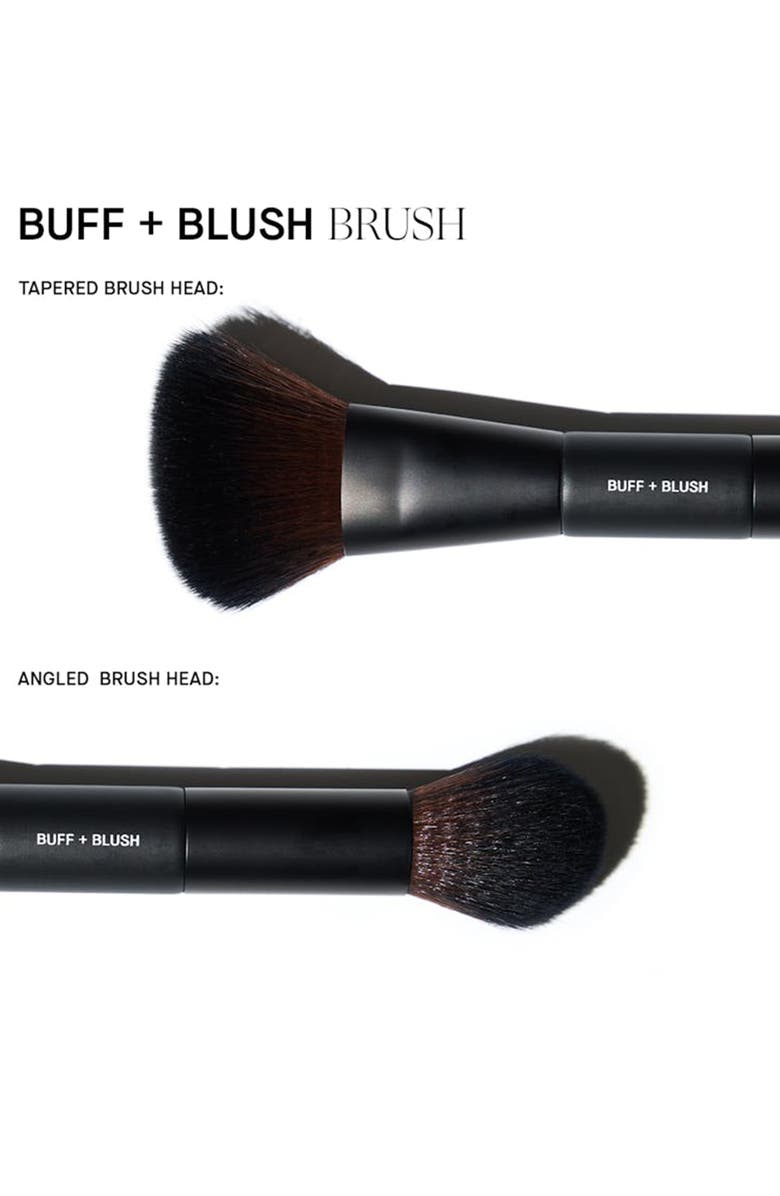 GEE BEAUTY Dual-Ended Buff Blush Makeup Brush, Alternate, color, Black