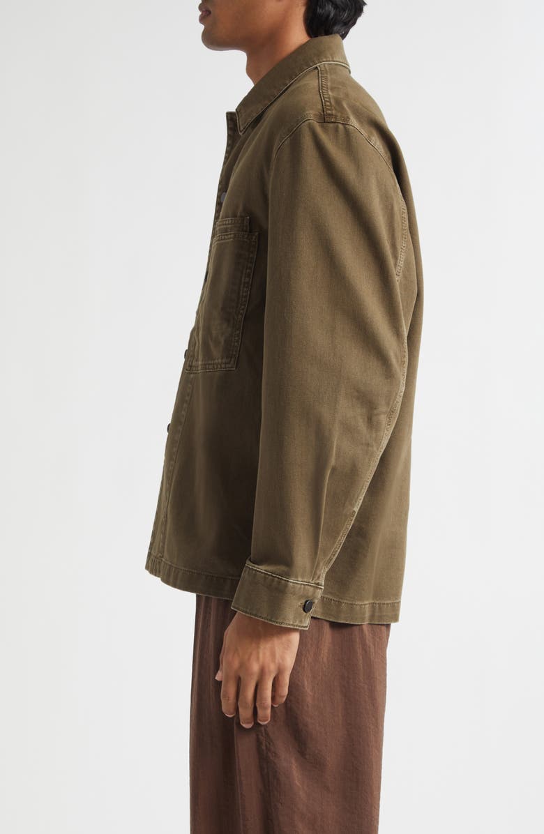 Lemaire Workwear Denim Overshirt, Alternate, color, Moss Green