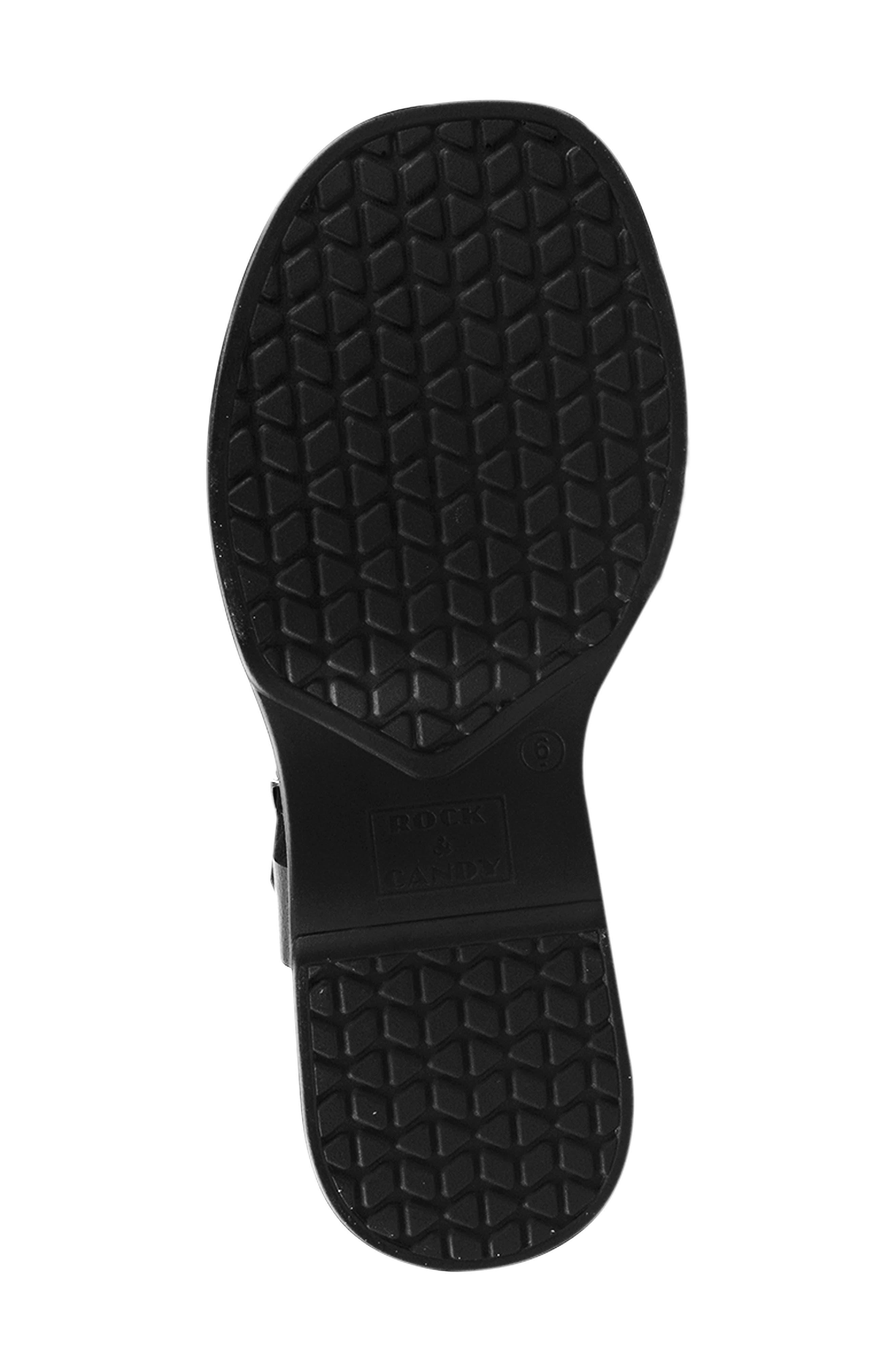 ROCK AND CANDY Caged Platform Sandal, Alternate, color, Black Faux