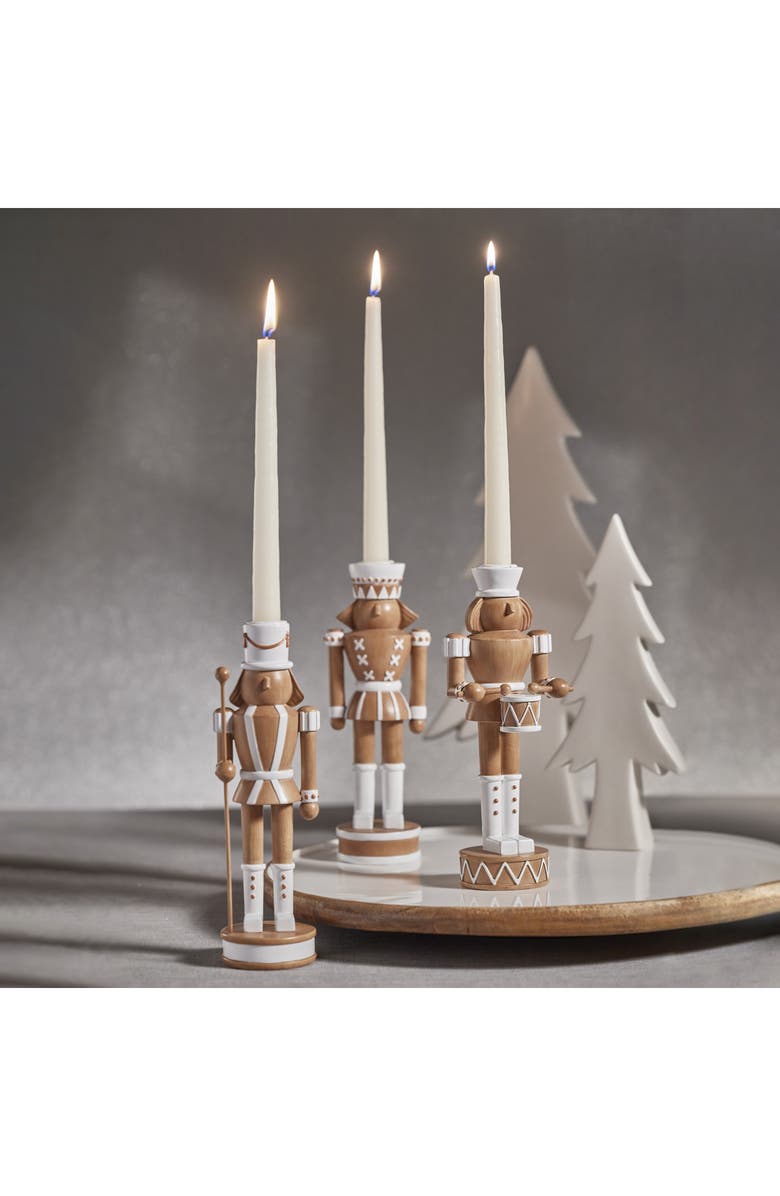 Zodax Gelsey 9.75-Inch Nutcracker Candleholder, Alternate, color, Brown