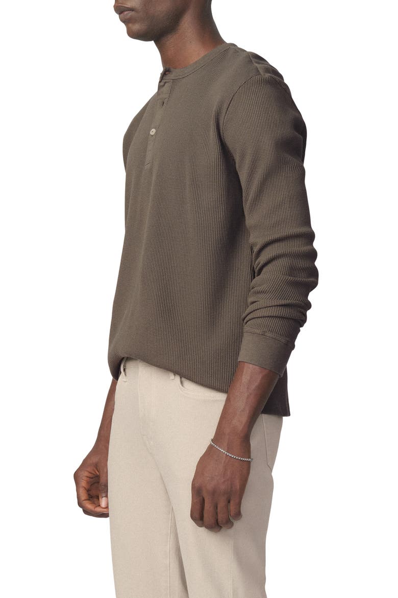 Long Sleeve Waffle Henley T-Shirt, Alternate, color, TEA LEAF