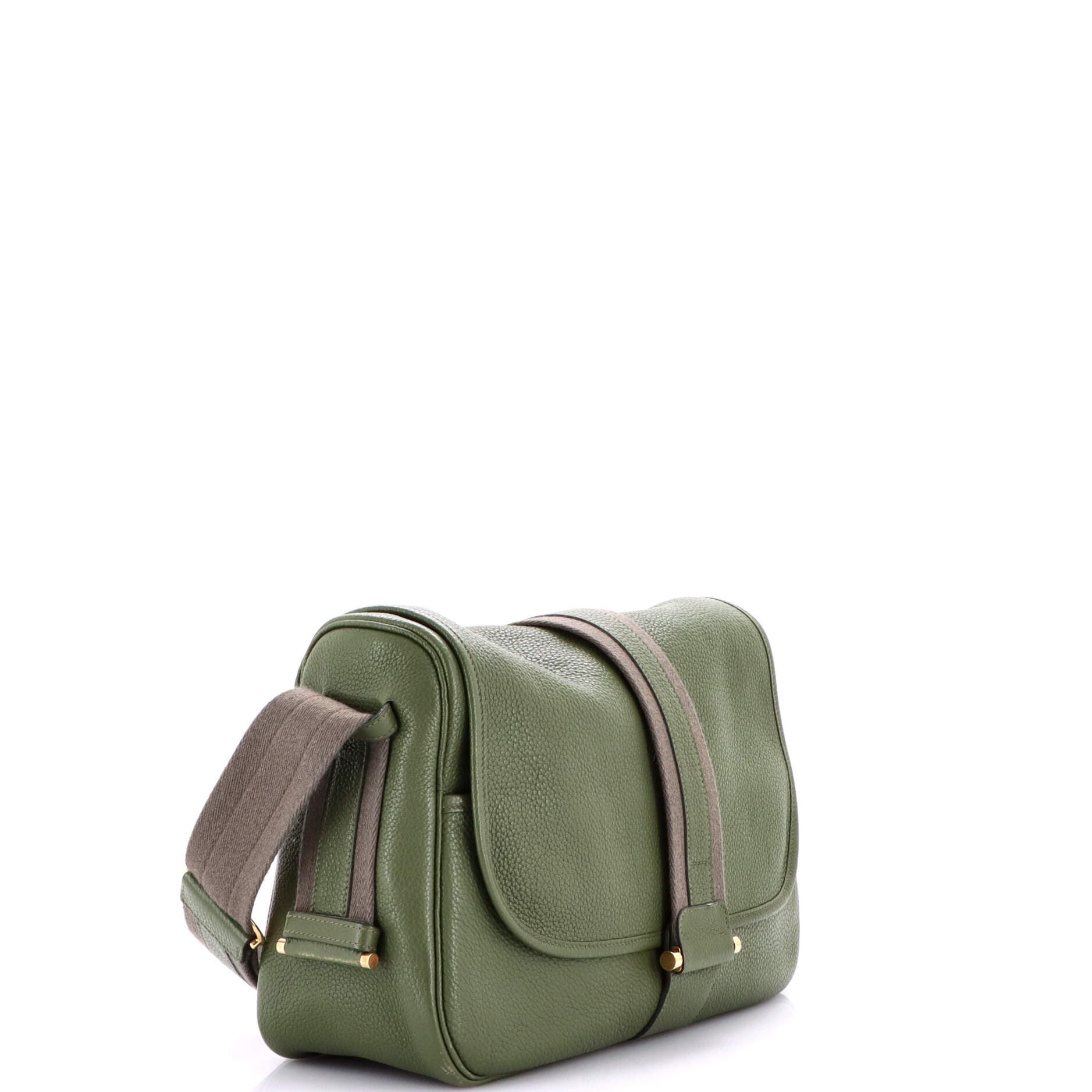 Pre-Owned Hermes Bourlingue Messenger Bag Clemence, Alternate, color, Canopee