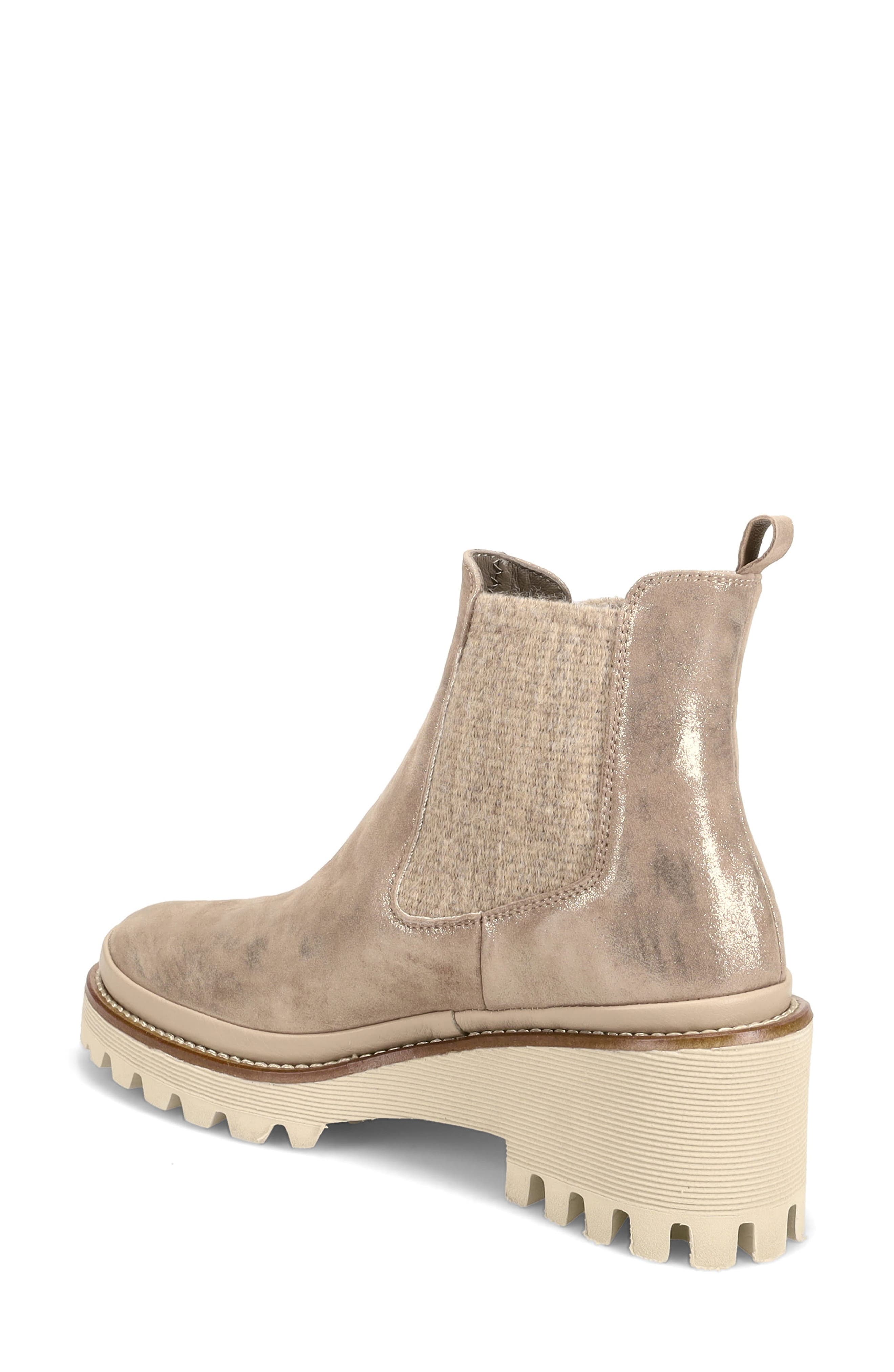 Ron White Emmaline Water Resistant Chelsea Boot, Alternate, color, Mink Suede