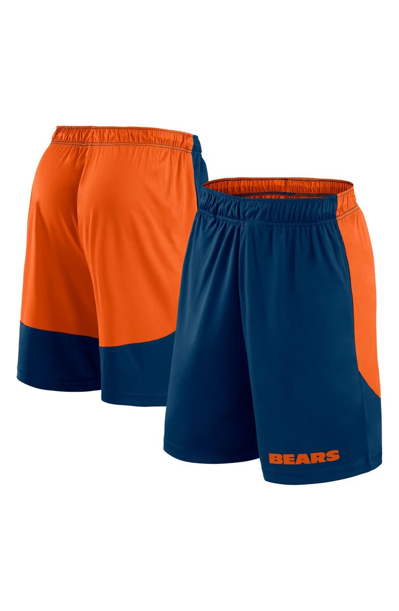 FANATICS Men's Fanatics Navy/Orange Chicago Bears Launch Shorts, Main, color, Navy
