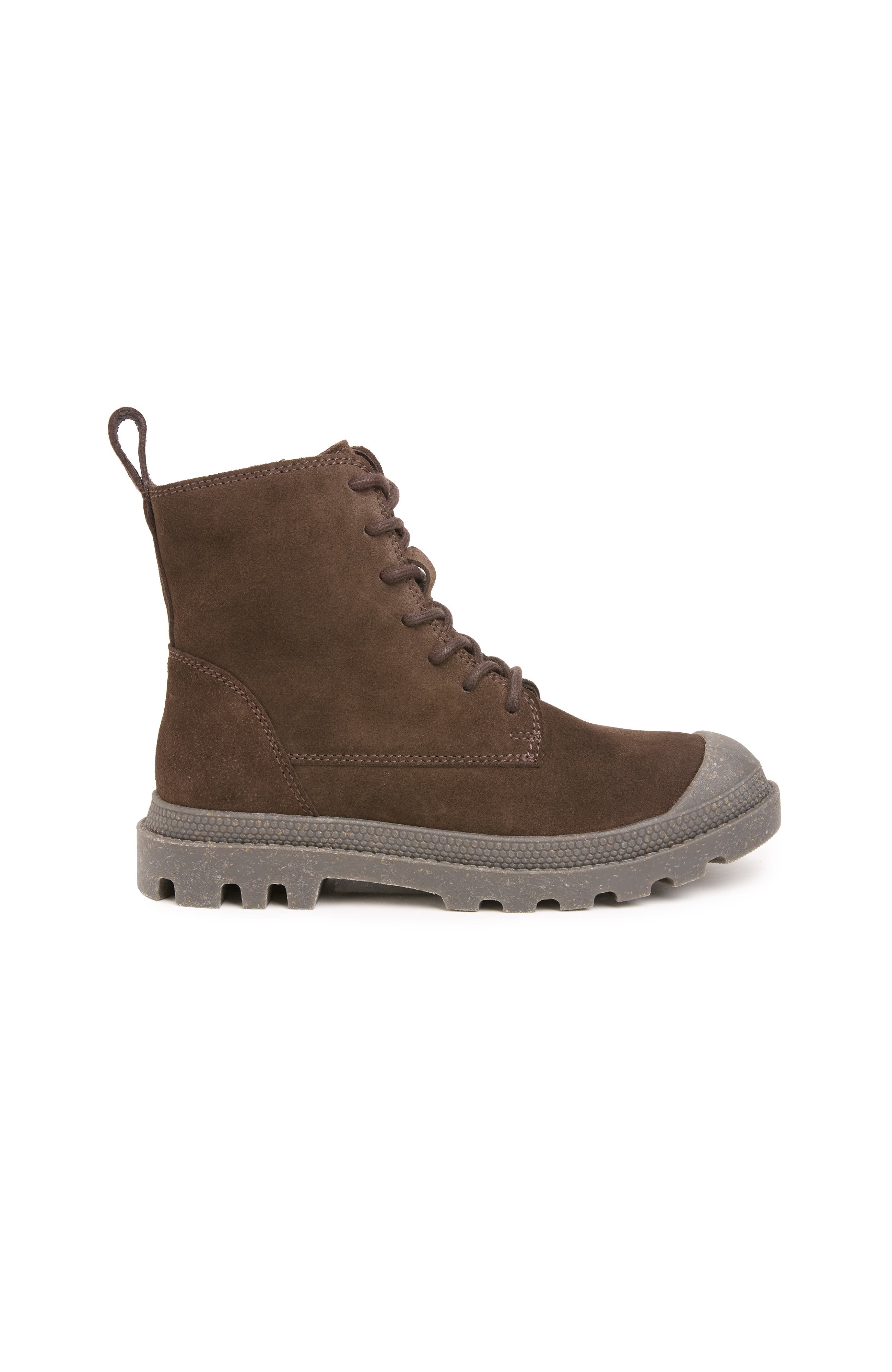 Toe Cap Lace Up Boot, Main, color, Chocolate