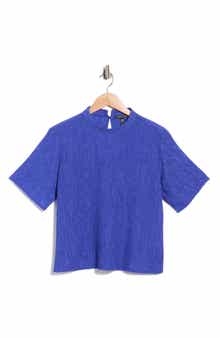 Crinkled Short Sleeve Top
