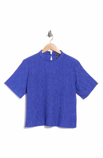 Crinkled Short Sleeve Top