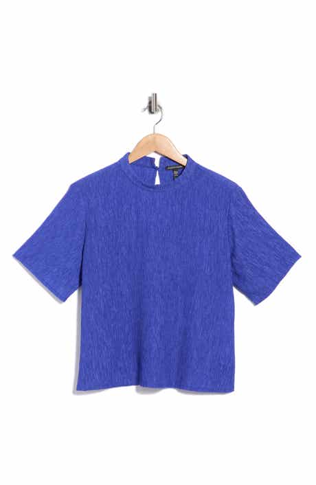 Crinkled Short Sleeve Top