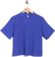 Eileen Fisher Crinkled Short Sleeve Top