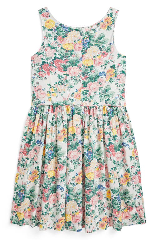 Polo Ralph Lauren Girl's Sleeveless Floral Poplin Day Dress In Portia Floral