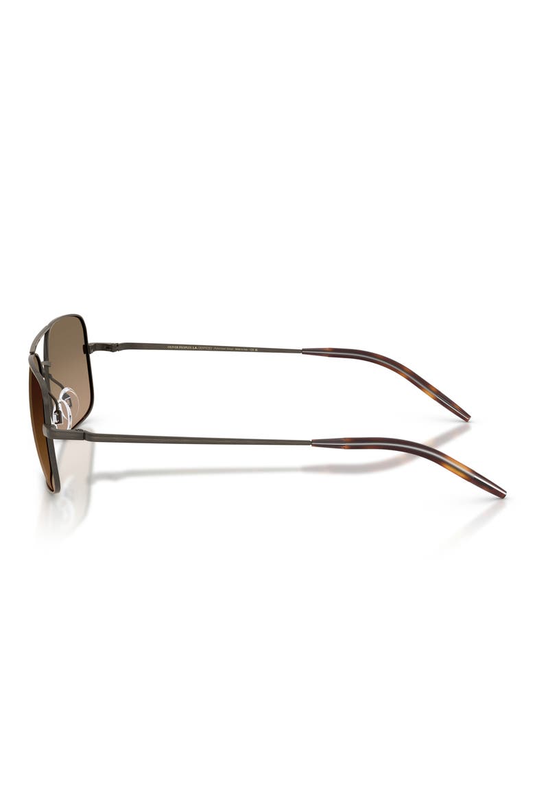 55mm Victory II Polarized Rectangular Sunglasses, Alternate, color, PEWTER / SANDSTONE