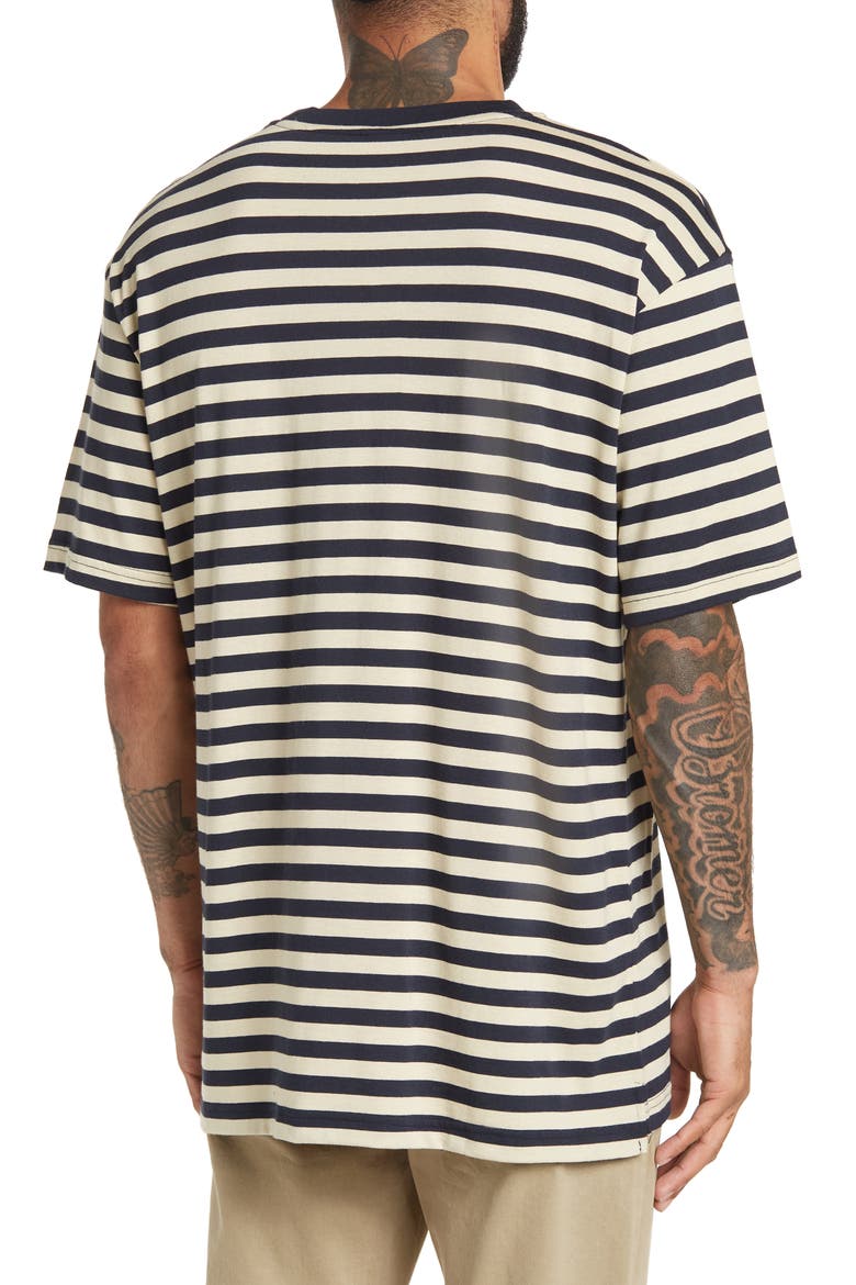 Crewneck Striped Pocket Tee, Alternate, color, NAVY STRIPE