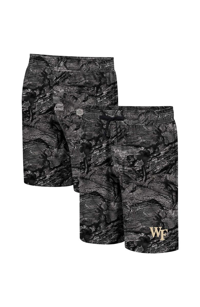 COLOSSEUM Men's Colosseum Charcoal Wake Forest Demon Deacons Realtree Aspect Ohana Swim Shorts, Main, color, Charcoal