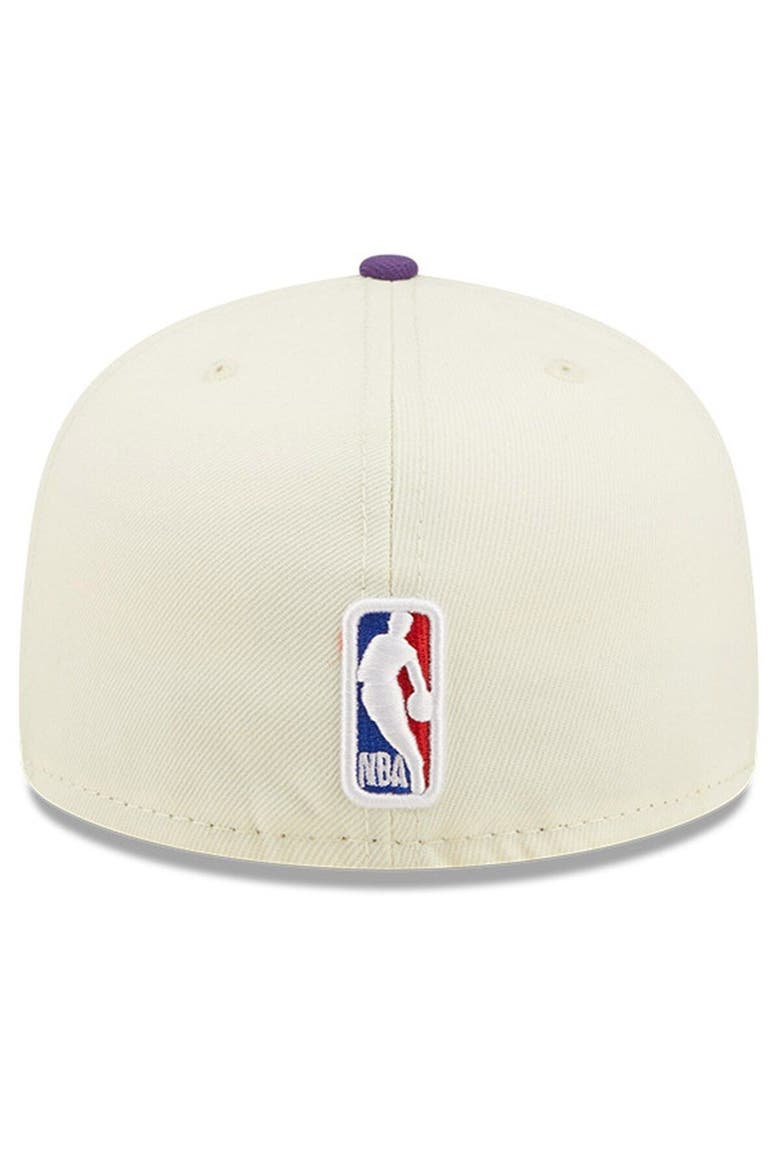 Men's New Era Cream/Purple Los Angeles Lakers 2022 NBA Draft 59FIFTY Fitted Hat, Alternate, color, Purple