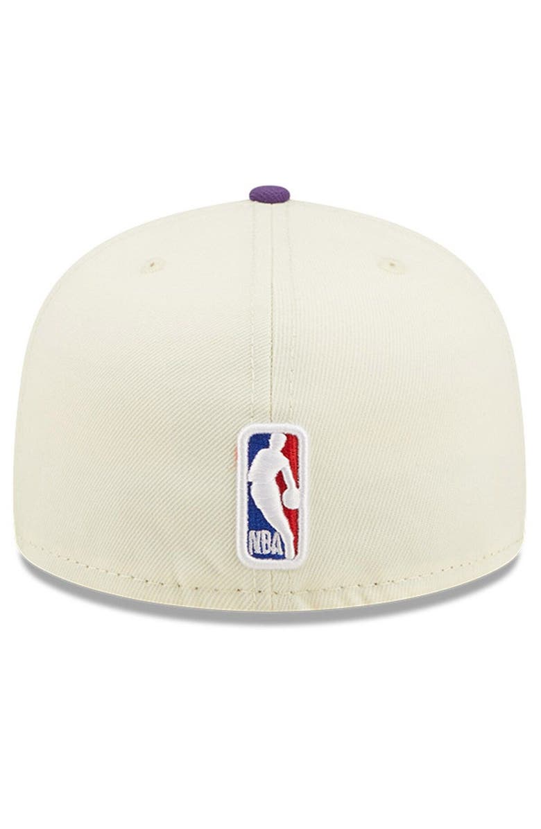 New Era Men's New Era Cream/Purple Los Angeles Lakers 2022 NBA Draft 59FIFTY Fitted Hat, Alternate, color, Purple