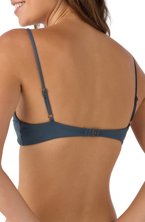 O'neill Saltwater Solids Pismo Bikini Top In Slate